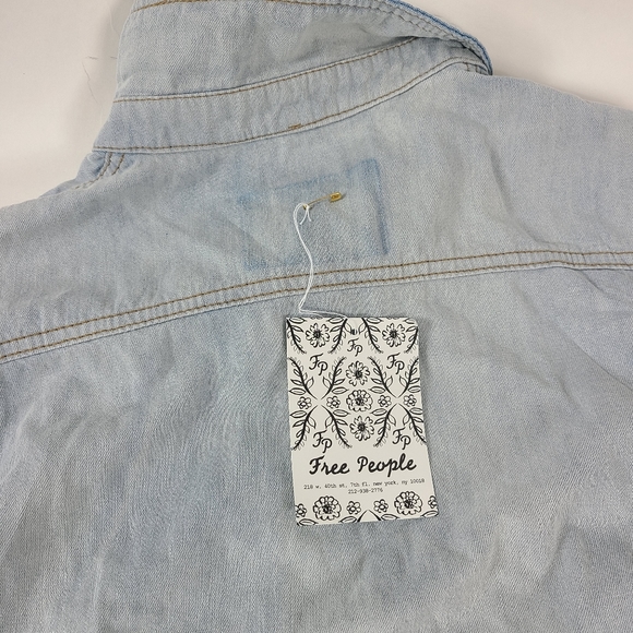 FREE PEOPLE Denim Yearbook Mini Dress - XS - Picture 6 of 6